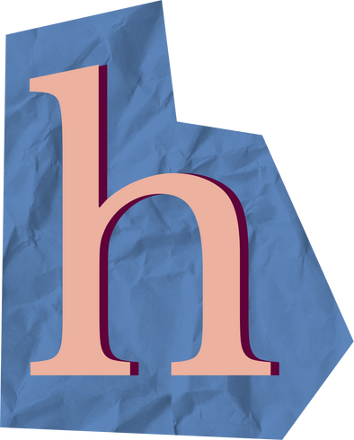 Paper Textured Magazine Cutout Letter H